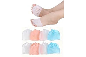 Jalopink Silicone Toe Separators, Spacers Bunion Corrector for Women Men, Toe Straightener,Breathable Soft and Comfortable Silicone Foot Cushions (4 Pairs)