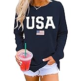 Dressmine Womens Casual Long Sleeve Graphic Tee Shirts Crew Neck Sweatshirts Pullover Tops for Women