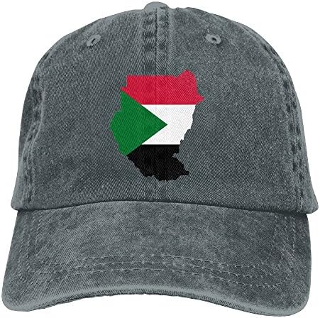 Qiop Nee Sudan Flag Map Polo Style Classic Baseball Dad Hat For Women and Men