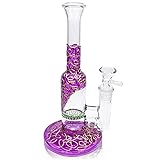 11 inch Pipe Dual Water Percolator Decorate Glass