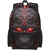 Droerfes Skull Backpack School Bag Lightweight Bookbag Laptop Travel Daypack For Kids Girls Boys Teens