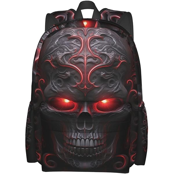Amazon.com: OUSIKA Cool Evil Skull Print Backpack Large Travel
