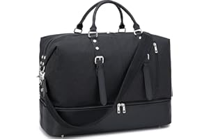 BLUBOON Weekender Overnight Bag Oversized Travel Duffel for Men and Women Carry On Tote Shoe Compartment