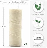 Bambaw Dental Floss Mint Green 50 m Vegan Zero Waste Refillable Box view 2