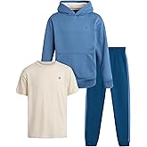 RBX Boys Sweatsuit Set - 3 Piece Active Fleece Jogger Sweatpants Hoodie and T-Shirt for Boys - Athletic Outfit (Sizes 2T-12)