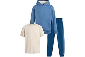 RBX Boys Sweatsuit Set - 3 Piece Active Fleece Jogger Sweatpants Hoodie and T-Shirt for Boys - Athletic Outfit (Sizes 2T-12)