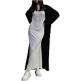 Unybwonn Long Cardigans for Women Fuzzy Lightweight Open Front Knit Sweater Maxi Cover up Long Sleeve Duster Cardigan