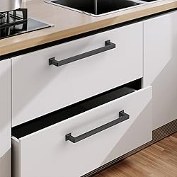9BUILD 10 Pack 7.5 Inch Cabinet Handles Matte Black