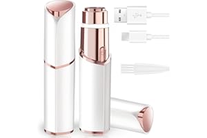 7d24hcare Facial Hair Removal for Women, Portable Lady Shaver, Rechargeable Painless Hair Remover for Face, Upper Lips, Chin, Peach Fuzz - White