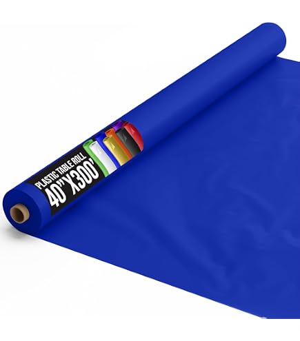 thumbnail image 2 of 300ft X 40in White Plastic Table Cover Roll – Table-Mate Party Banquet Roll (White) 2 of 4