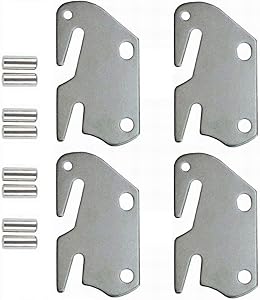 lusata Wooden Bed to Catch Hook Plates Bed Rail Brackets Hook Plates,Claw it On Intended Replacement for Bed Set of 4