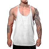 JEEING GEAR Men's Stringer Bodybuilding Workout Gym Tank Tops Training Y Back Cotton