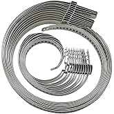 CV Boot Clamp Kit - Stainless Steel Universal Adjustable Axle Boot CV Joint Bands Drive Axle Shaft Joint Crimp Clamps 24Pcs(12pcs Large+ 12pcs Small)