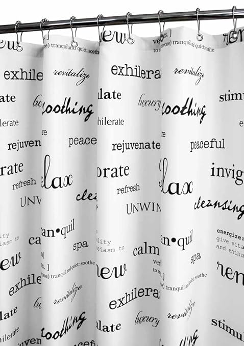 Park B Smith Resort Watershed Shower Curtain White Black Amazon