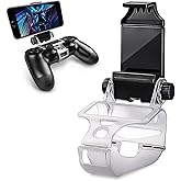ADZ PS4 Controller Phone Mount - Smart Clip for Dualshock 4 Controller Compatible with iPhone, Android and PS4 Remote Play