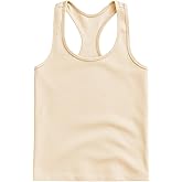 Kurve Premium Girls Seamless Supersoft Wide Strap Comfortable Racerback Tank (Made with Love in The USA)
