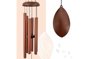 ASTARIN Wind Chimes for Outside Deep Tone,36 Inch Windchime Outdoors，Chimes for Outdoors,Sympathy Wind Chimes Memorial for Mom Dad，Red Copper