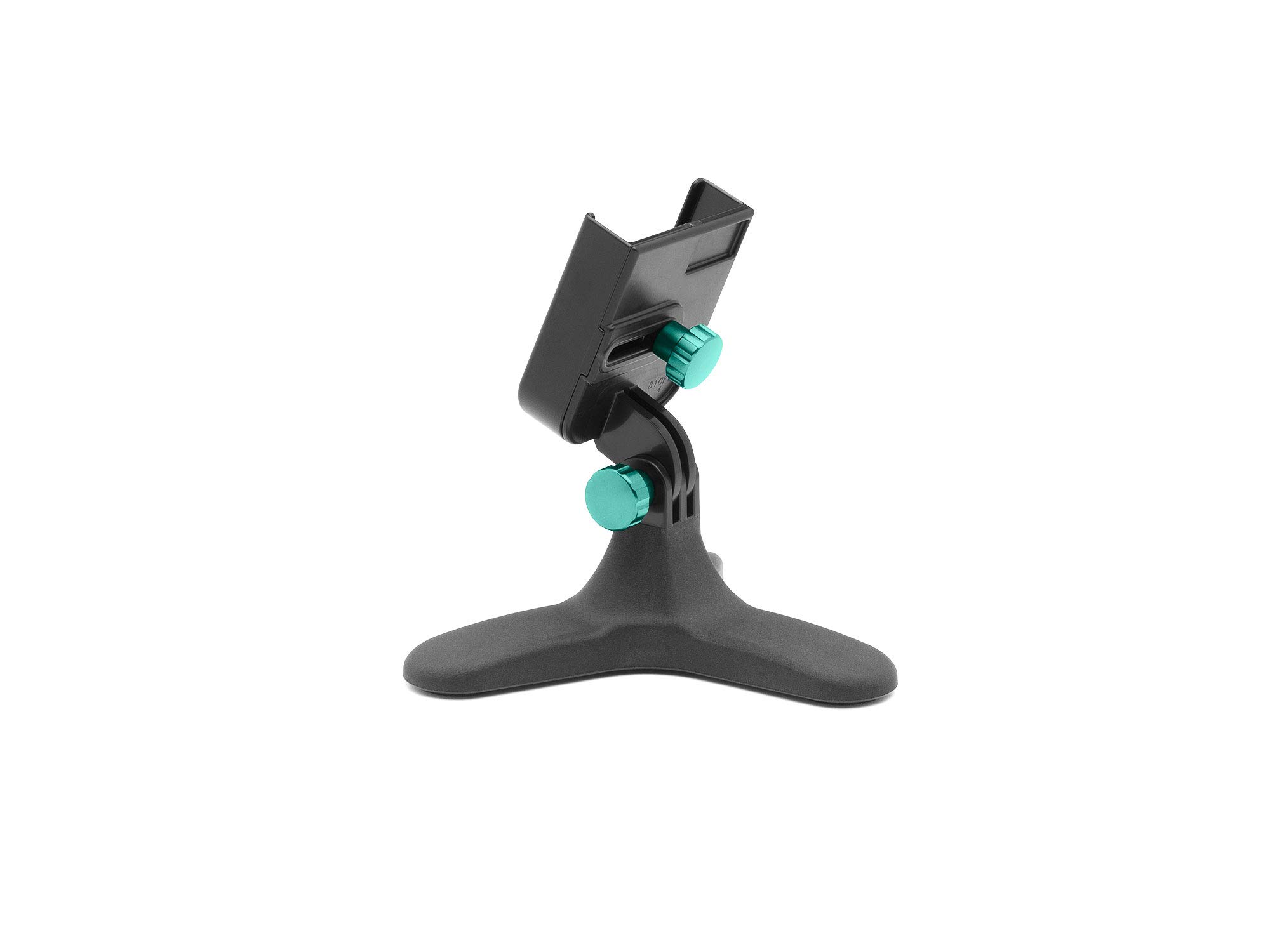 WeatherTechDeskFone - Universal Desktop Cell Phone Holder (Turquoise Billet Knobs)