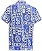 LA LEELA Men's Aloha Hawaiian Shirt Short Sleeve Button Down Casual Beach Party Blue