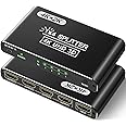 Movcle HDMI Splitter 1 in 4 Out, 4K HDMI Splitter for Dual Monitors/Mirror, Supports 4Kx2K@30Hz 3D Full HD 1080P Compatible for PS4 Blu-Ray Player Fire Stick Roku (1 Source onto 4 Displays)