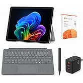 Microsoft Surface Pro 12" Copilot+ AI PC, Snapdragon X Plus, AI-Ready NPU, 16GB RAM, 256GB Storage, Webcam, 2-in-1 Tablet Laptop with Keyboard, Stylus &amp; MS 365, Windows 11, Platinum