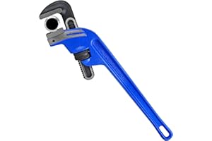 KARRYTON 18 Inch End Pipe Wrench, Jaw Opening 3.25"/83mm Adjustable Heavy Duty Cast Iron offset Handle Plumbing Wrench, Perfect Plumbers Tool for Plumbing, Auto Repair, Construction and Mechanics
