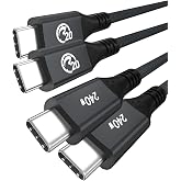 USB C to USB C Cable 10 ft 2Pack, 4K Video Monitor Display USBC 3.2 Cable | 20Gbps Data Transfer 240W Type-C Fast Charging Cord, for Thunderbolt 3/4 MacBook, iPad, iPhone 17 16, Galaxy S26/S25