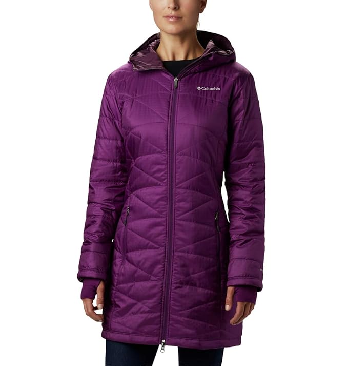 Columbia Women's Mighty Lite Hooded Jacket, Wild Iris, X-Large