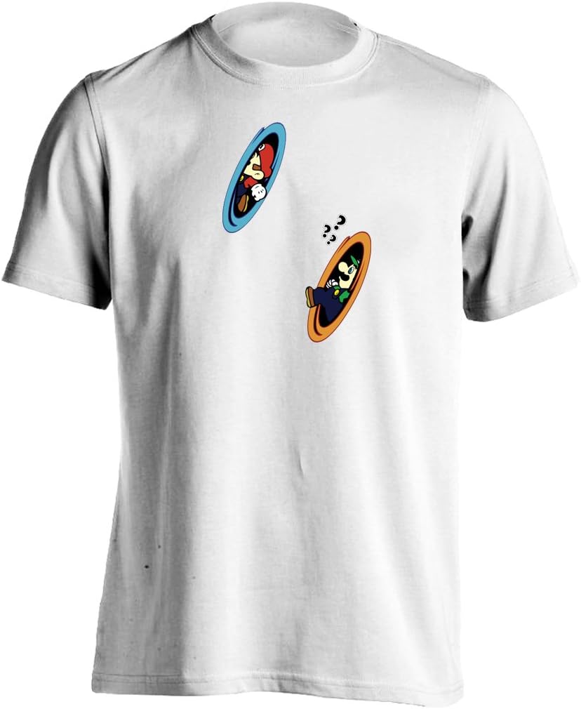 Mario Bros. through the Portal - Mens & Womens Unisex Custom T Shirt