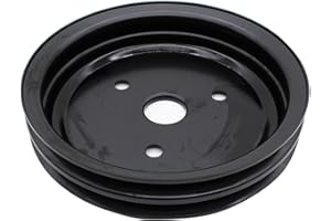 TAKPART Crankshaft Pulley Double-Groove SWP Short Water Pump Black Compatible for Chevy SBC 262 327 400