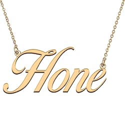 HUAN XUN Customized Custom Simple Any Name Necklace