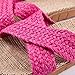 Huluwa Linen Slippers, Unisex Summer Skidproof Indoor Couples Home Outdoor Beach Sandals, Light Red, 7