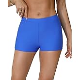 SINGNIER Women's Swim Shorts 1.3" High Waisted Quick Dry Bikini Swimsuit Bottoms Board Shorts Bathing Suit