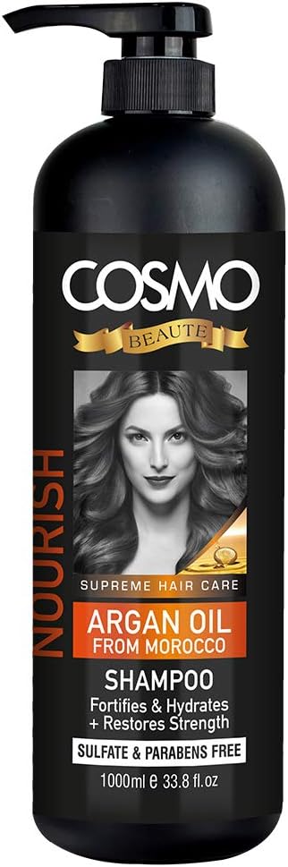 Cosmo Beaute New Hair Care Argan Oil Nourish Morocco Shampoo - 1000ml, For Unisex