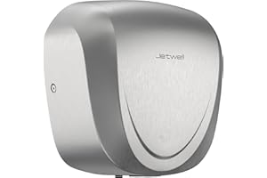 JETWELL UL Approved Commercial Hand Dryer with HEPA Filter High Speed Automatic Warm Wind, Heavy Duty Brushed Stainless Steel Cover AC110V-130V