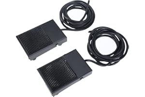 NORJIN 2 Pack Foot Switch, 10A 250VAC Nonslip Momentary Foot Pedal Switch SPDT NO NC with 6.5FT Cable