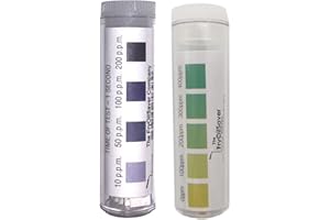 THE FRYOILSAVER COMPANY Restaurant Sanitizer Test Kit Combo, 2 x Vial of 100 Strips Each QR5 Quat Sanitizer 0-400PPM & Chlorine Test Strips 0-200PPM Testing Kit for Food Service, Bar & Restaurants Supplies by FryOilSaver Co.