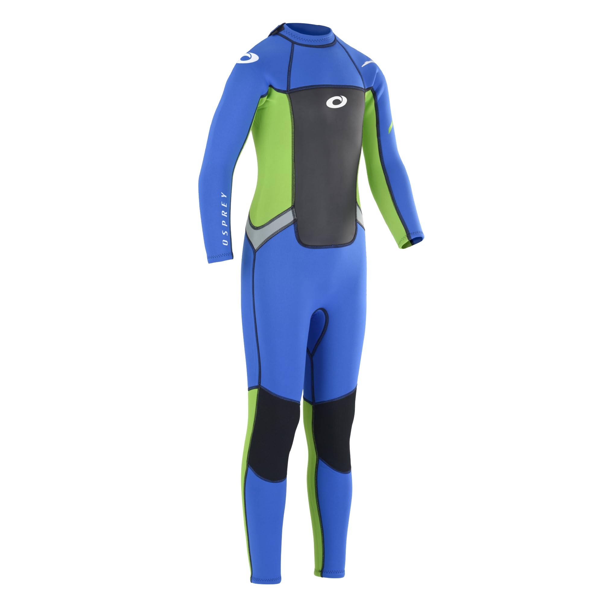 Osprey Boys Full Length 3 mm Summer Wetsuit, Kids Neoprene Surfing Bodyboarding Wetsuit, Origin, Multiple Colours, L Tall