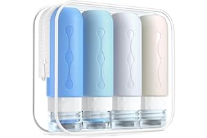 Gemice Travel Bottles for Toiletries Tsa Approved Travel Size Containers BPA Free Leak Proof Travel Tubs Refillable Liquid Travel Accessories for Cometic Shampoo and Lotion Soap, Blue