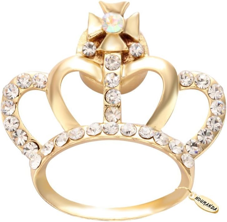 Women Magnetic Clip Holder Shiny Queen's Crown Magnetic Eyeglass Holder Pin