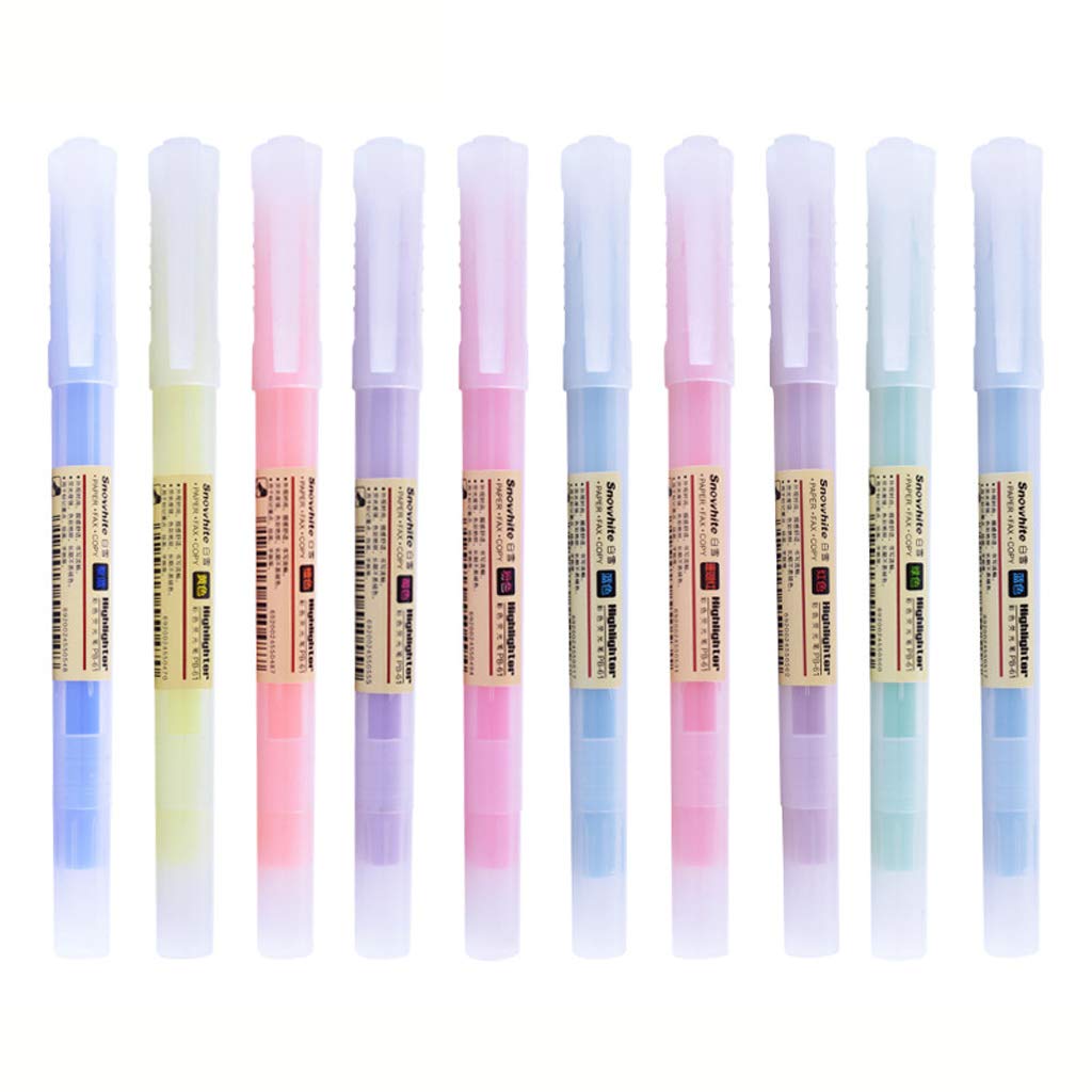 Highlighter Markers, 10 Colors Highlighters Pastel Marker for Students,Artist,Teacher,