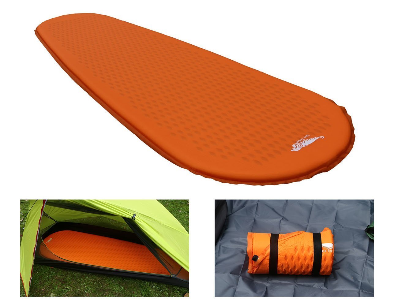 Luxe Tempo Ultralight Self Inflating Sleeping Pad Backpacking 38 oz Foam Camping Mattress Mat for Thru-hike Full Length Camping Mattress 1.5 in.