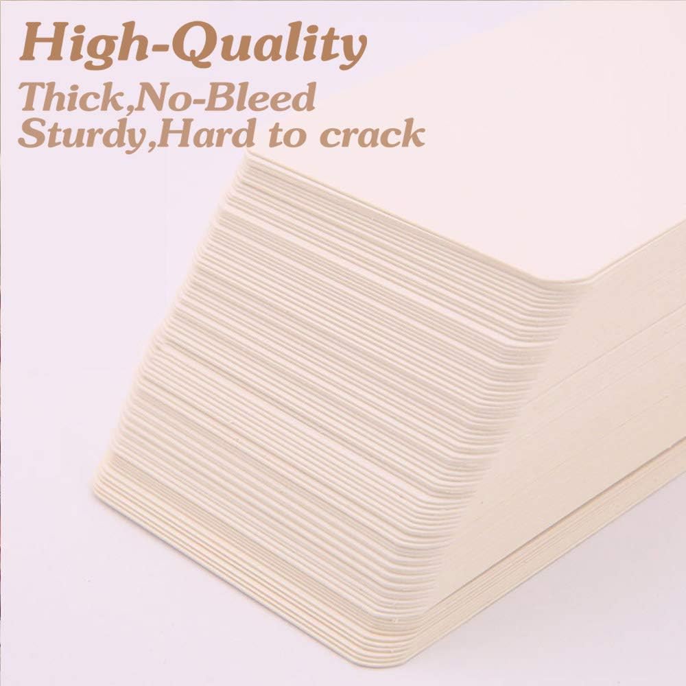 Primbeeks 300pcs Blank Business Cards, Premium Blank White Cards, 3.5" x 2.2" Small Blank Cards, Blank Cardstock Cards, Small Note Cards, White Blank Cards, White Business Cards, Kraft Paper Cards : Office Products