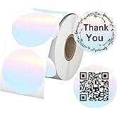 Direct Thermal Labels Stickers Round Watercolor Rounds Small Business Thermal Stickers 2 Inch Multi-Purpose Thermals Stickers Labels Inventory, Color Coding, Address, Name Tag 500 Pcs/Roll (Round)