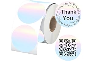 WOOTILE Direct Thermal Labels Stickers Round Watercolor Rounds Small Business Thermal Sticker 2 Inch Multi-Purpose Labels Inventory