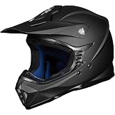 ILM Adult Dirt Bike Helmets Motocross ATV Dirtbike BMX MX Offroad Full Face Motorcycle Helmet, DOT Approved Model 128S (Matte Black, Adult-L)