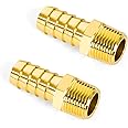 3/4" Barb x 3/8" NPT Male Pipe, Brass Hose Fitting, Barb Pipe Fitting Adapter, 2 PCS