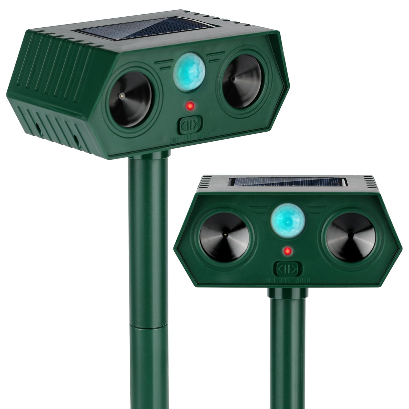 Photo 1 of 2 Pack 2025 Ultrasonic Animal Repellent Outdoor Cat Repellent Devices Solar Animal Repeller Motion Activated Deterrent to Scare Deer Squirrel Rabbit Raccoon Skunk for Yard Lawn Outdoor