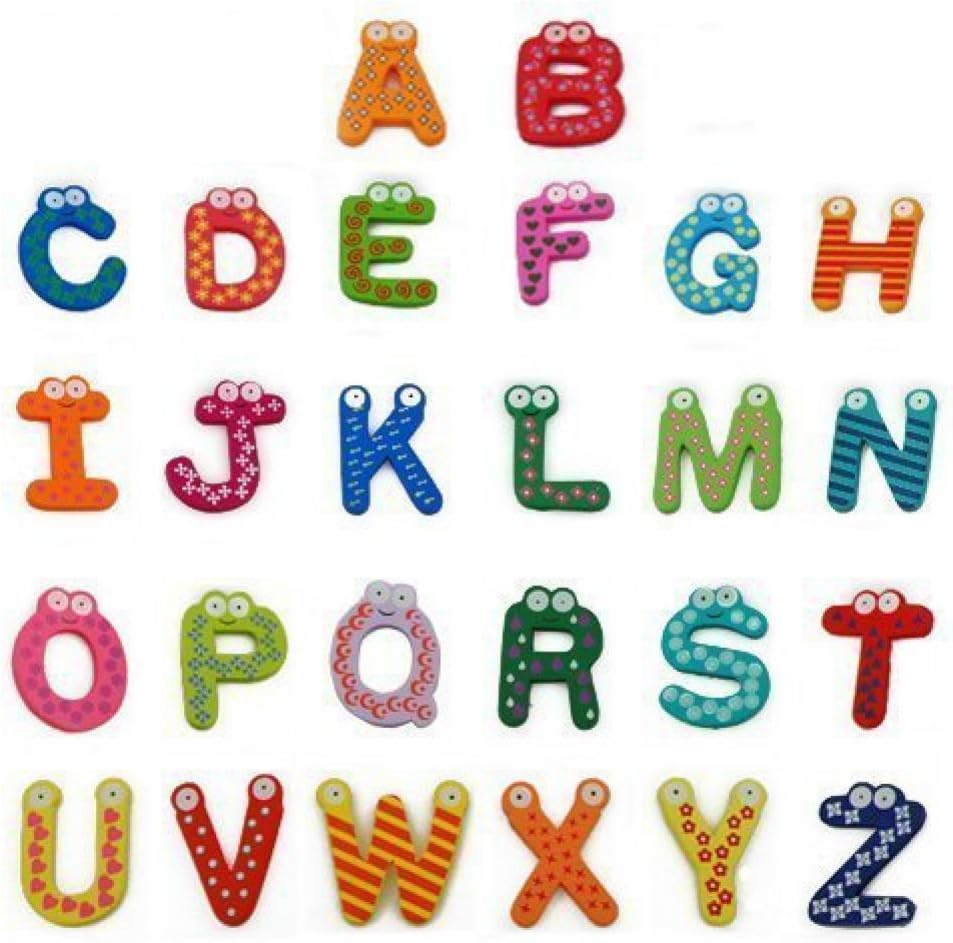 Click Down Wooden Alphabet Fridge Magnets