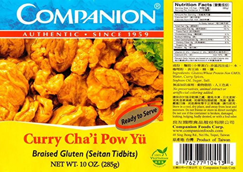 Companion, Curry Braised Gluten Seitan Tidbits, 10 oz